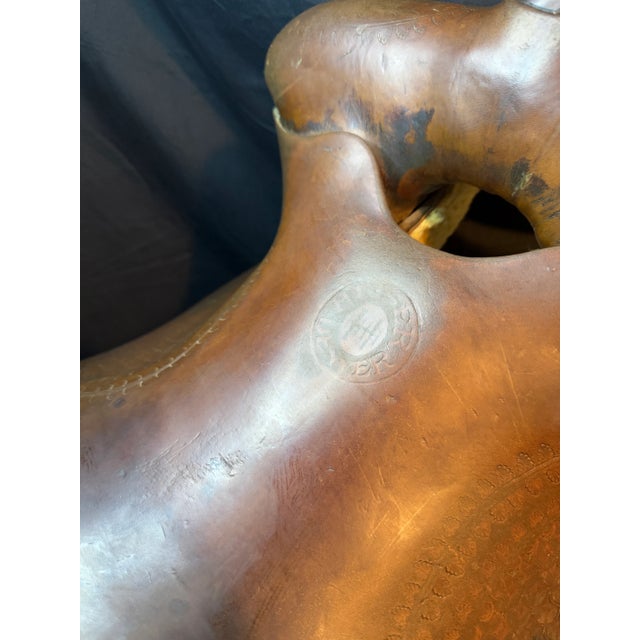 Lauren Ralph Lauren Vintage 1920s American Western Saddle H.H.Heiser For Sale - Image 4 of 8