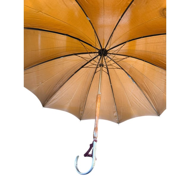 Vintage Touch N Go Umbrella – 1950s Polan Katz One-Handed Opening Parasol For Sale - Image 9 of 13