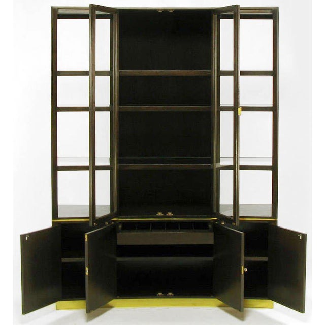 Mid-Century Modern Edward Wormley Walnut & Olive Ash Burl Tall Cabinet for Dunbar For Sale - Image 3 of 11