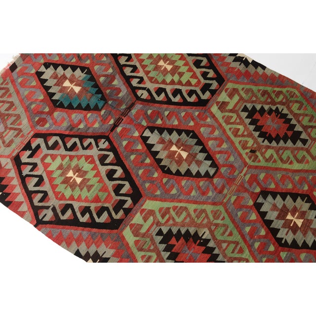 1960s Large Vintage Kilim Rug For Sale - Image 5 of 10