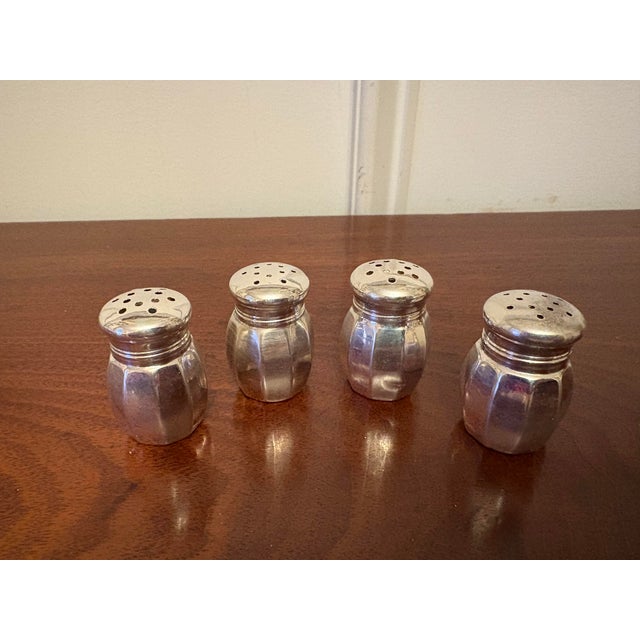 Set of Four Sterling Silver Reed and Barton Salt & Pepper Shakers, 20th Century