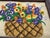 Vintage Floral Crewel Embroidery Wall Hanging, Wood Frame, 8.5" X 6.5" For Sale In New York - Image 6 of 6