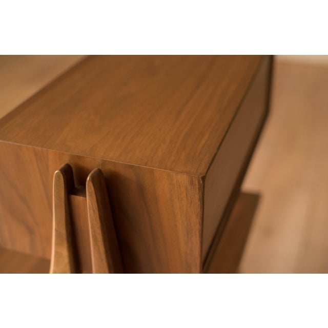 Pair of Vintage Kipp Stewart Walnut Floating Nightstands by Drexel Declaration For Sale - Image 14 of 18