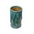 This cylindrical ceramic umbrella stand or floor dry flower container is finished in a vibrant, multi-tonal turquoise and...