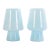 1990s Italian Blue Glass Boudoir Lamps - a Pair For Sale
