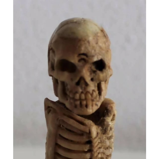 Antique Memento Mori Bone Carving – Vanitas Sculpture For Sale - Image 10 of 11