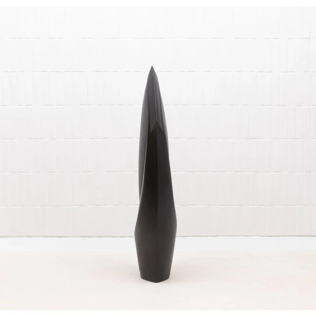 Modern Abstract Sculpture in Black Oak by Patrick Coard Paris For Sale In Los Angeles - Image 6 of 12