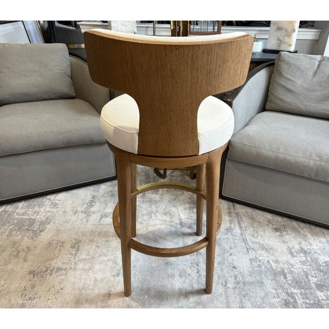 Rh Ligné High Back Swivel Bar Stool — Single For Sale - Image 9 of 18