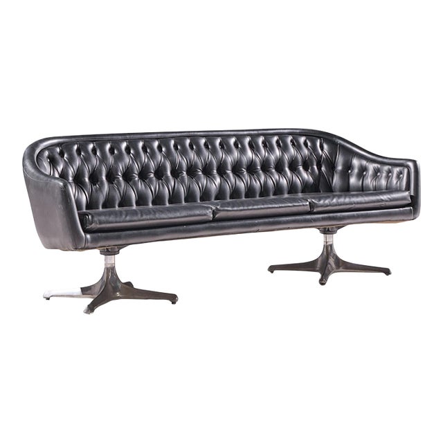 Chromcraft Mid Century Tufted Sofa For Sale
