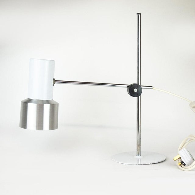 Italian White Aluminium Desk Lamp from Prova, 1960s For Sale - Image 4 of 7