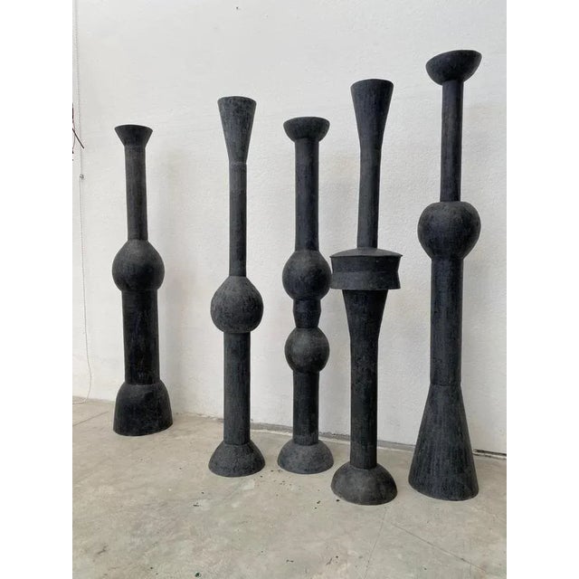 Dark Brown Tribu Vases by Imperfettolab For Sale - Image 4 of 6