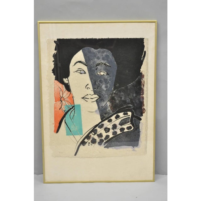 Vintage Robert Kushner 1986 Signed Lithograph Print "Hiroko" for Brooklyn Museum For Sale - Image 18 of 18