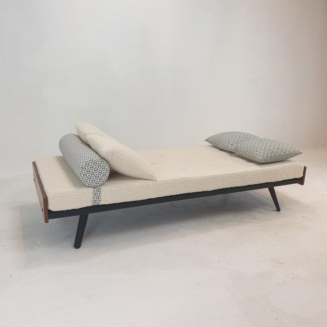 Wood Daybed with Hermes Cushions and Bolster, 1960s For Sale - Image 7 of 18