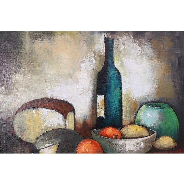A. De Man, Still Life with Bottle and Fruit, 1960, Oil Painting on Canvas, Framed For Sale - Image 6 of 11