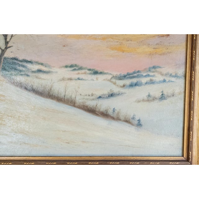 Early 20th Century American Luminist Winter Landscape Painting by William Van Zandt For Sale - Image 10 of 16