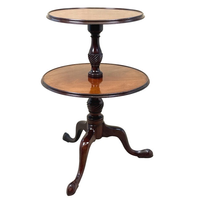 Brown Antique Georgian Two Tier Dumbwaiter, 1760 For Sale - Image 8 of 8