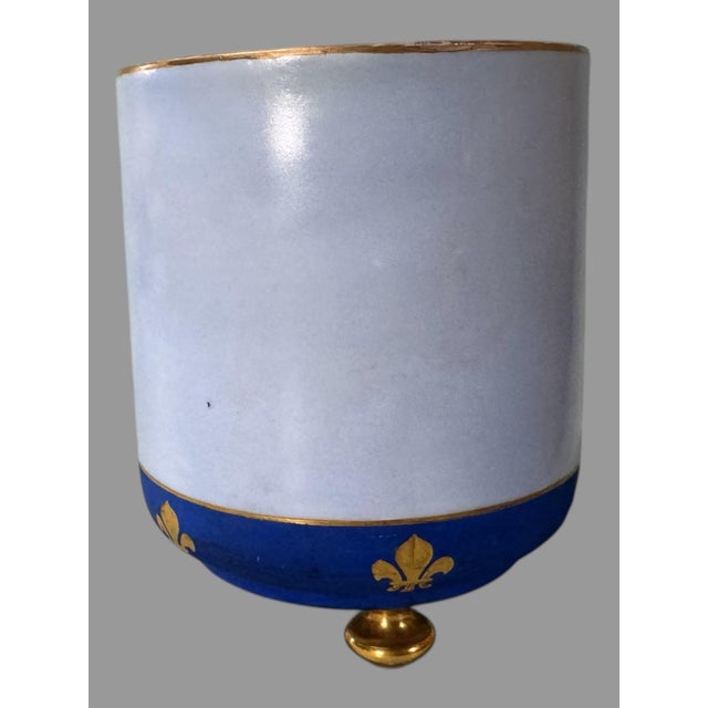 Antique Old Paris Porcelain Footed Vase Scenic Landscape Chateau Chambord In good condition showing some typical age-...