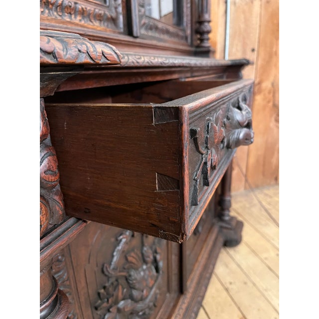 Brown Black Forest Carved Bookcase For Sale - Image 8 of 18