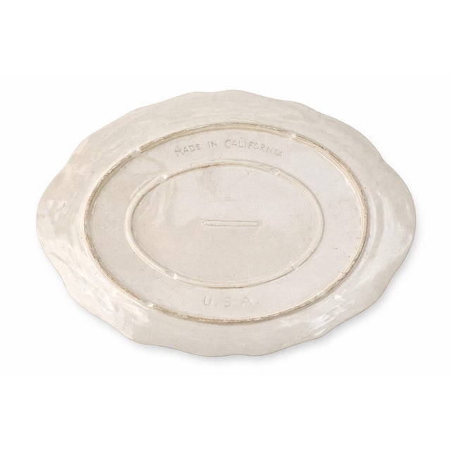 Late 20th Century Vintage California Hand-Painted Turkey Platter – 18” Harvest Serving Tray For Sale - Image 5 of 5