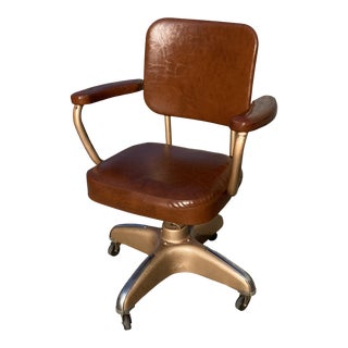 1970s Vintage Industrial Steelcase Rolling Office Chair For Sale