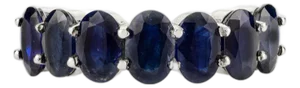Modern Heirloom Blue Sapphire 14k Gold Gemstone Ring Size 7