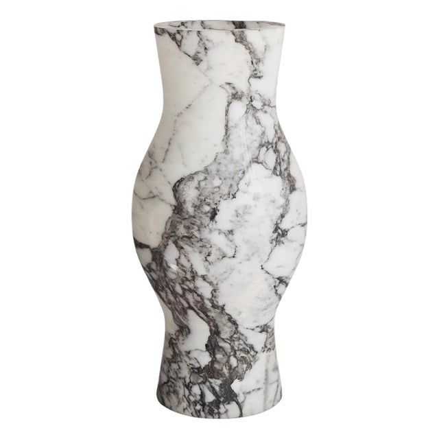 Rain Vase in Arabescato Marble by Paloma Editions For Sale