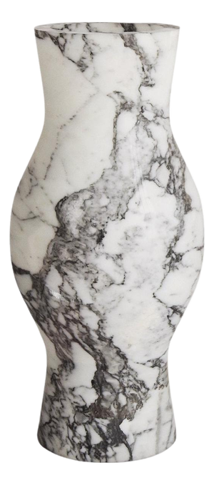 Rain Vase in Arabescato Marble by Paloma Editions