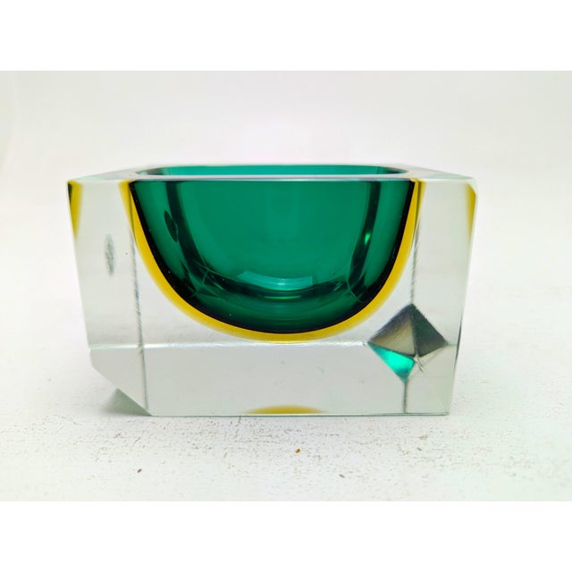 Glass Sommerso Murano Ashtray by Flavio Poli and Alessandro Mandruzzato for Seguso Vetri d'Arte, Italy, 1960s For Sale - Image 7 of 18