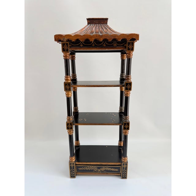 Vintage Chinoiserie Style Pagoda Wall Shelf For Sale - Image 4 of 5