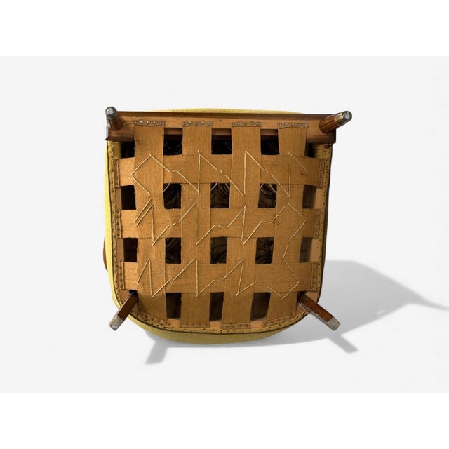 Danish Modern, Lounge Chair, Fabric, Stained Wood, Denmark, 1940s For Sale - Image 13 of 14