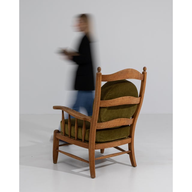 Oak Brutalist Armchair, Antique, France, Circa 1970 For Sale In Greensboro - Image 6 of 15