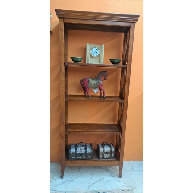 Vintage Rustic Freestanding Bookshelf, 1990 For Sale - Image 6 of 8