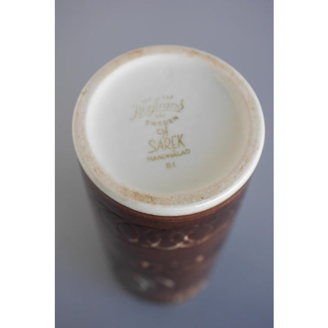 Vintage Scandinavian Art Pottery Vase by Alberius for Rörstrand, Sweden, 1960s For Sale - Image 10 of 15