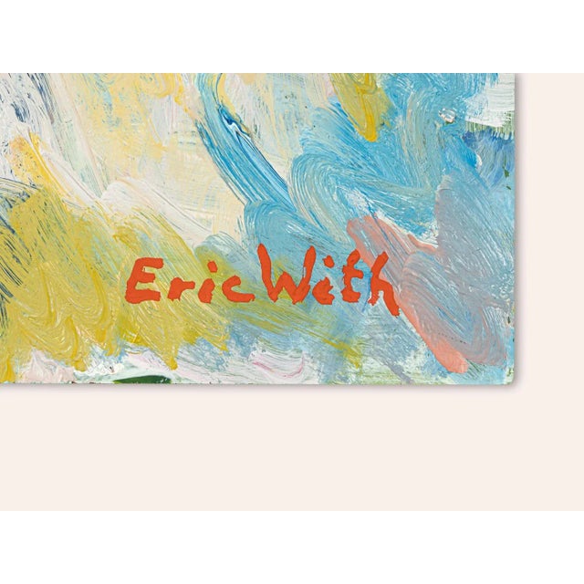 Blue Spring Flowers, Oil on Panel, Framed For Sale - Image 8 of 11