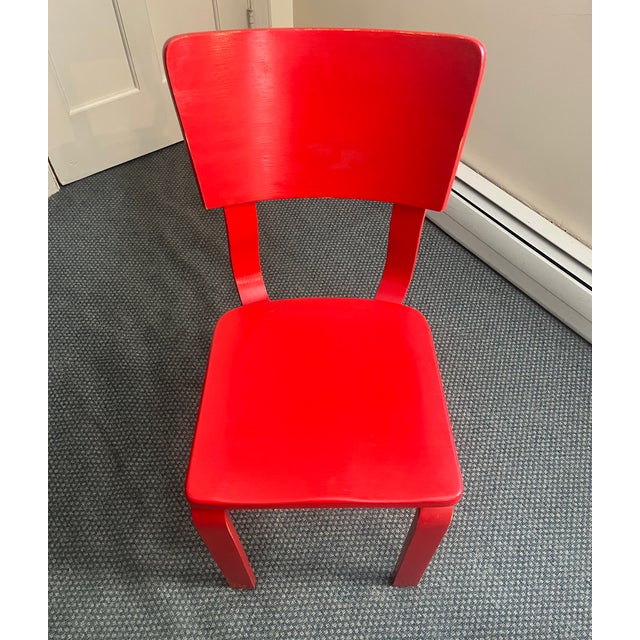 Mid-Century Modern Mid-Century Beech Bentwood Thonet Dining Chairs For Sale - Image 3 of 9