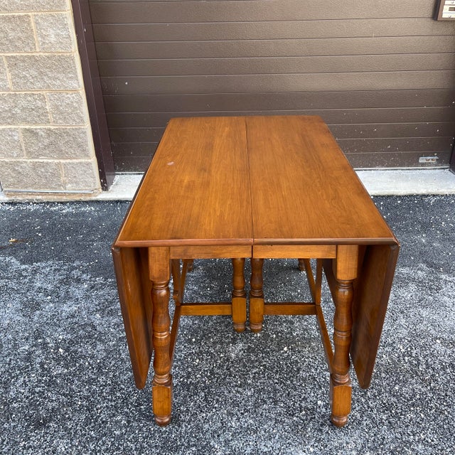 Vintage Heywood Wakefield Traditional Maple Drop Leaf Extension Dining