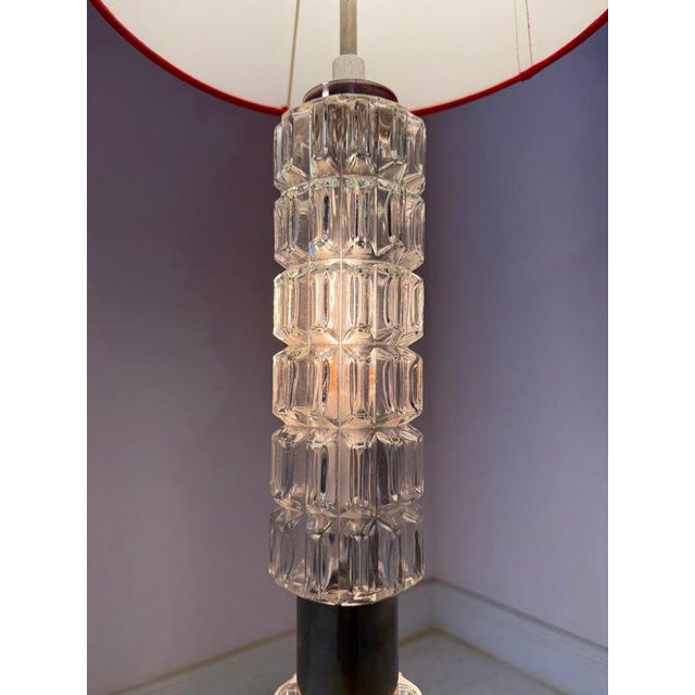 Red Glass and Chrome Floor Lamp from Fischer Leuchten For Sale - Image 6 of 11