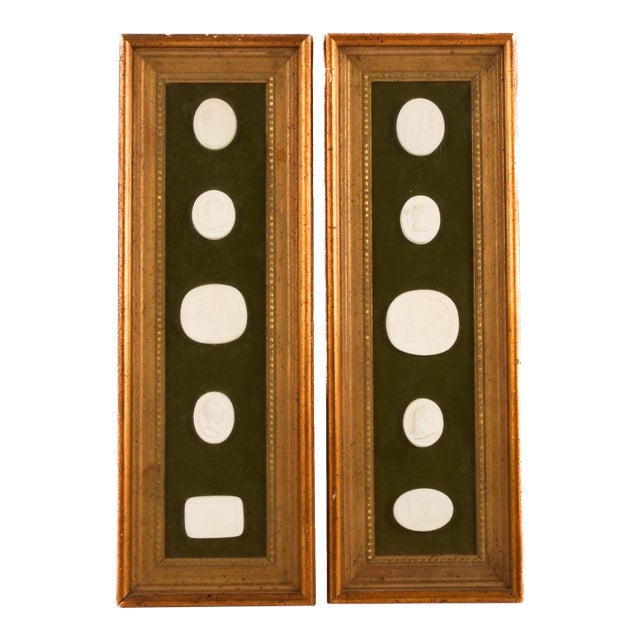 Framed Pair of Mid 20th Century Military Medallions For Sale