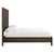 Transitional Walnut Stain Geometric King Bed Frame For Sale - Image 3 of 6