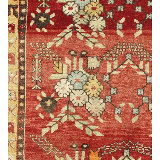 Turkish Vintage Turkish Oushak Area Rug 4ft 10in X 8ft 3in For Sale - Image 3 of 8