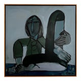 "Seated Woman Ii", Original Painting by Rebecca Jack (Framed) For Sale