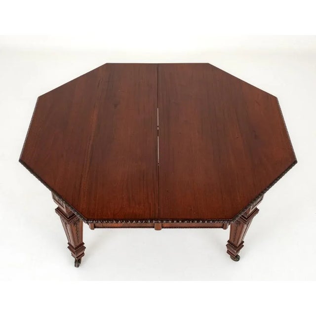 10 - 12 Seater Victorian Octagonal Mahogany Extending Dining Table. This Table Being of an Unusual Form and Exceptional...