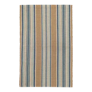 Dash & Albert by Annie Selke Blue Heron Stripe Indoor/Outdoor Rug, 2' x 3'