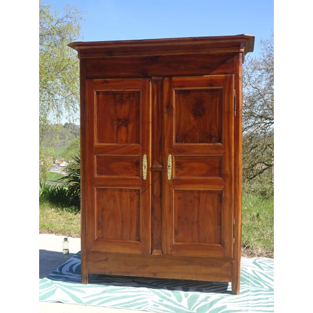 Louis Philippe Wardrobe in Light Walnut For Sale - Image 17 of 18