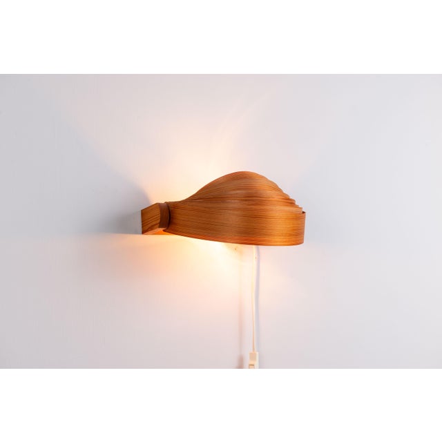 Wood Visor Wall Lamps attributed to Translandia, 1960s, Set of 7 For Sale - Image 7 of 18