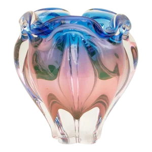 C. 1960s Art Glass Vase From Czechoslovakia