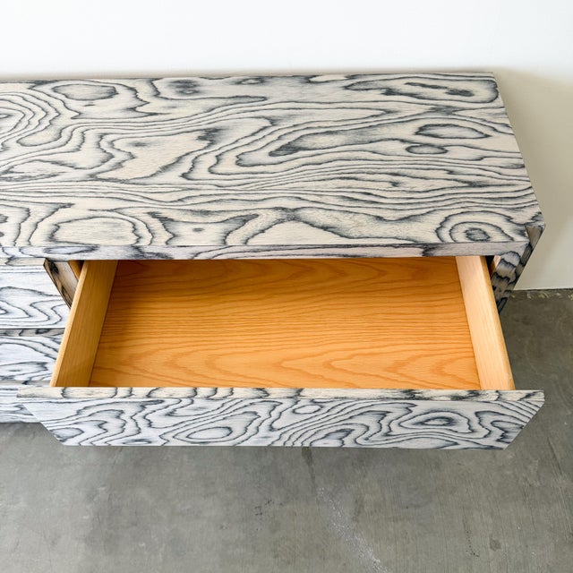 Vintage 1980s Postmodern Memphis Style Dresser in Graphic Veneer For Sale - Image 9 of 10