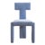 Segment Highback Dining Chair in Blue Hydrangea Velvet For Sale