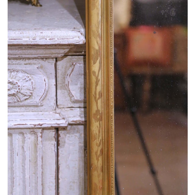 19th Century French Louis Philippe Gilt Wall or Floor Mirror For Sale - Image 4 of 6