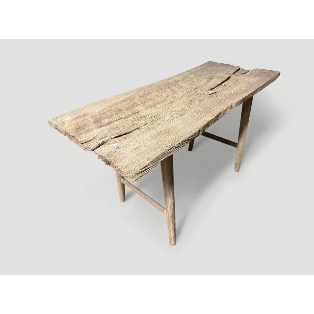 Andrianna Shamaris St. Barts Teak Wood Console Table For Sale - Image 16 of 18
